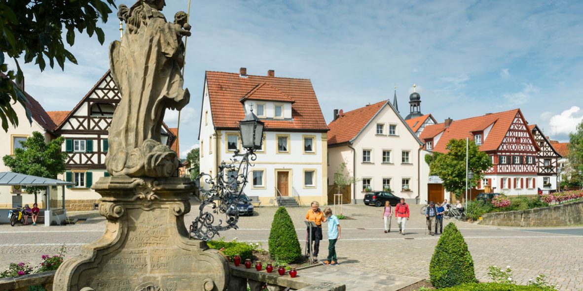 Marienstatue von Ferdinand Tietz in Rattelsdorf. Foto: Andreas Hub.