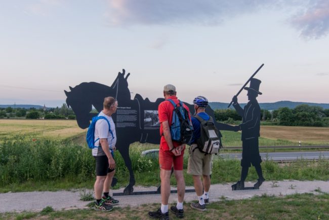 Informationskulptur an der Schleuse 94 bei Eggolsheim. Foto: Markus Hammrich/Frankentourismus