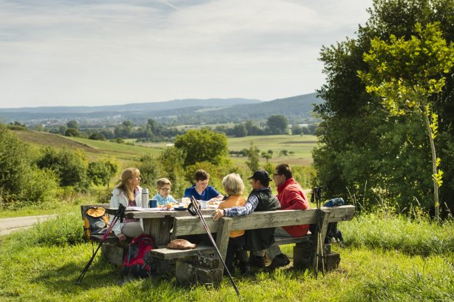 Picknick am Kraiberg bei Baunach. Foto: Andreas Hub
